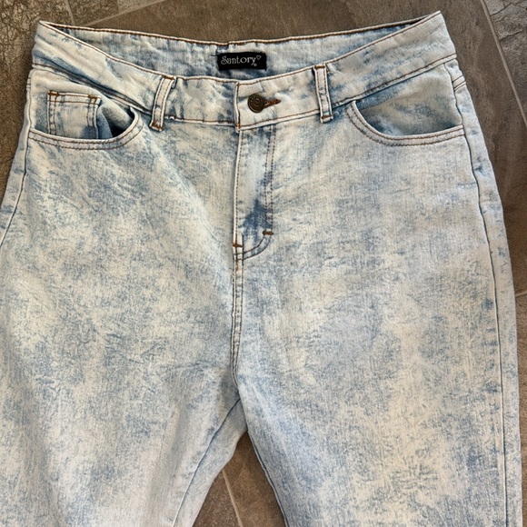 Sanitory 32” vintage Light Blue acid wash bell bottom Flared Women's Jeans - Picture 2 of 16